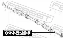 Axialgelenk, Spurstange FEBEST 0222-P12J Bild Axialgelenk, Spurstange FEBEST 0222-P12J