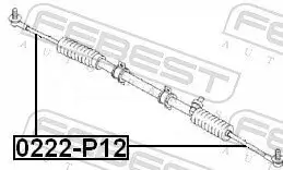 Axialgelenk, Spurstange Vorderachse FEBEST 0222-P12 Bild Axialgelenk, Spurstange Vorderachse FEBEST 0222-P12