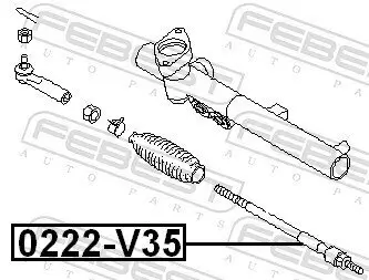 Axialgelenk, Spurstange FEBEST 0222-V35 Bild Axialgelenk, Spurstange FEBEST 0222-V35