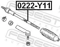 Axialgelenk, Spurstange Vorderachse FEBEST 0222-Y11 Bild Axialgelenk, Spurstange Vorderachse FEBEST 0222-Y11