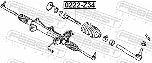 Axialgelenk, Spurstange Vorderachse FEBEST 0222-Z34 Bild Axialgelenk, Spurstange Vorderachse FEBEST 0222-Z34