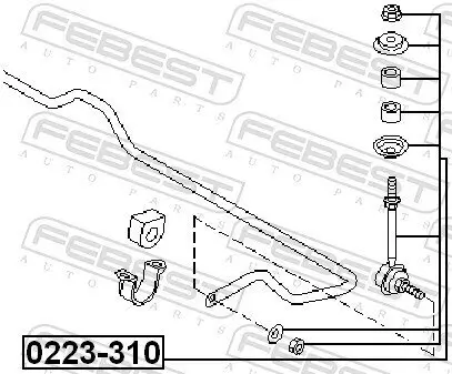 Stange/Strebe, Stabilisator Vorderachse FEBEST 0223-310 Bild Stange/Strebe, Stabilisator Vorderachse FEBEST 0223-310