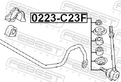 Stange/Strebe, Stabilisator Vorderachse FEBEST 0223-C23F Bild Stange/Strebe, Stabilisator Vorderachse FEBEST 0223-C23F