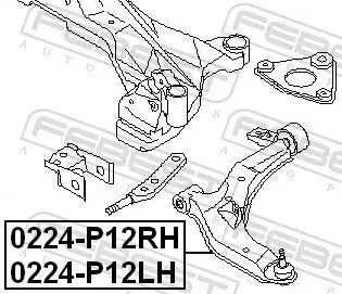 Lenker, Radaufhängung vorne rechts FEBEST 0224-P12RH Bild Lenker, Radaufhängung vorne rechts FEBEST 0224-P12RH