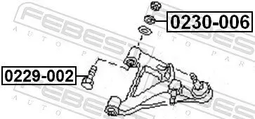 Sturzkorrekturschraube FEBEST 0229-002 Bild Sturzkorrekturschraube FEBEST 0229-002