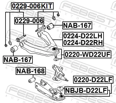 Sturzkorrekturschraubensatz FEBEST 0229-006-KIT Bild Sturzkorrekturschraubensatz FEBEST 0229-006-KIT