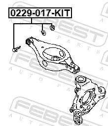 Sturzkorrekturschraube FEBEST 0229-017-KIT Bild Sturzkorrekturschraube FEBEST 0229-017-KIT
