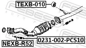 Nachlaufschale, Achskörper FEBEST 0231-002-PCS10 Bild Nachlaufschale, Achskörper FEBEST 0231-002-PCS10