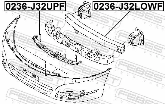 Frontverkleidung FEBEST 0236-J32UPF Bild Frontverkleidung FEBEST 0236-J32UPF