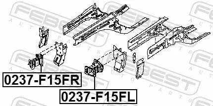 Halter, Stoßfänger vorne links FEBEST 0237-F15FL Bild Halter, Stoßfänger vorne links FEBEST 0237-F15FL