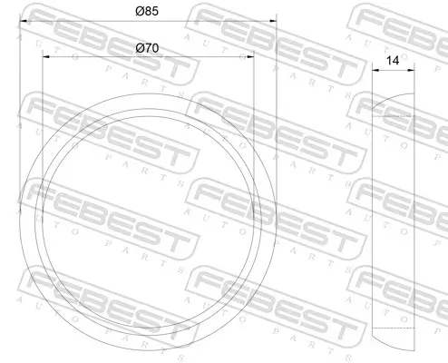 Dichtung, Abgasrohr FEBEST 02491-001 Bild Dichtung, Abgasrohr FEBEST 02491-001