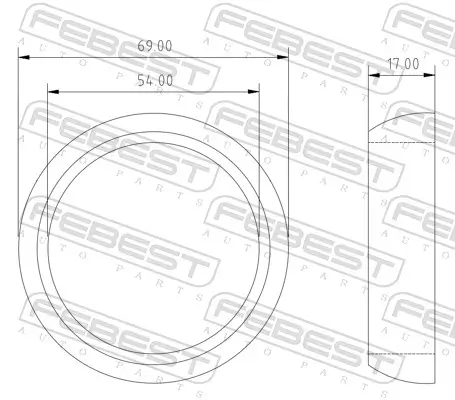 Dichtung, Abgasrohr FEBEST 02491-002 Bild Dichtung, Abgasrohr FEBEST 02491-002