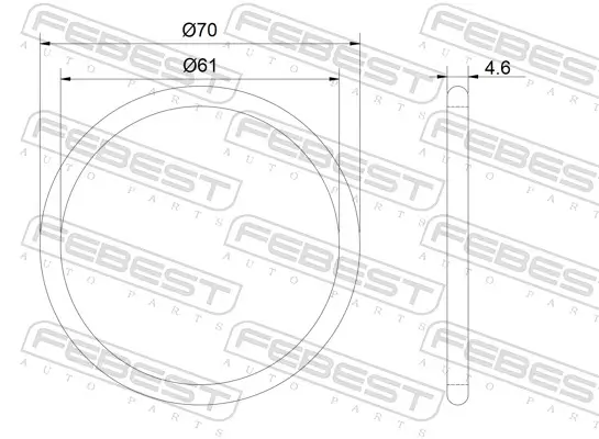 Dichtung, Abgasrohr FEBEST 02491-004 Bild Dichtung, Abgasrohr FEBEST 02491-004