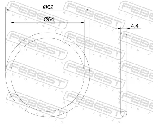 Dichtung, Abgasrohr FEBEST 02491-005 Bild Dichtung, Abgasrohr FEBEST 02491-005