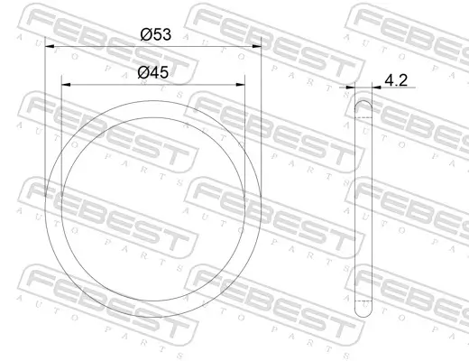 Dichtung, Abgasrohr FEBEST 02491-007 Bild Dichtung, Abgasrohr FEBEST 02491-007