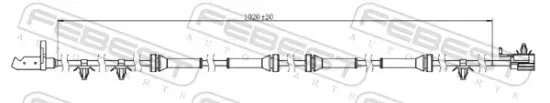 Sensor, Raddrehzahl Hinterachse FEBEST 02606-002 Bild Sensor, Raddrehzahl Hinterachse FEBEST 02606-002