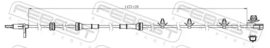 Sensor, Raddrehzahl Vorderachse FEBEST 02606-004 Bild Sensor, Raddrehzahl Vorderachse FEBEST 02606-004