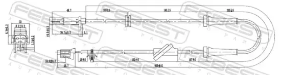 Sensor, Raddrehzahl Vorderachse links FEBEST 02606-013 Bild Sensor, Raddrehzahl Vorderachse links FEBEST 02606-013