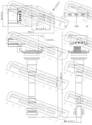 Zündspule FEBEST 02640-007 Bild Zündspule FEBEST 02640-007