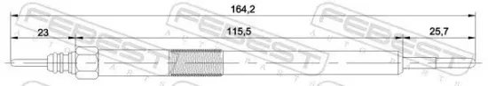 Glühkerze 7 V FEBEST 02642-001 Bild Glühkerze 7 V FEBEST 02642-001