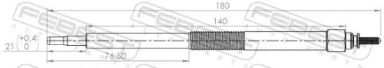 Glühkerze 11 V FEBEST 02642-003 Bild Glühkerze 11 V FEBEST 02642-003