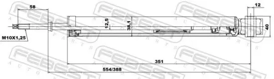 Stoßdämpfer Hinterachse FEBEST 02656534R Bild Stoßdämpfer Hinterachse FEBEST 02656534R