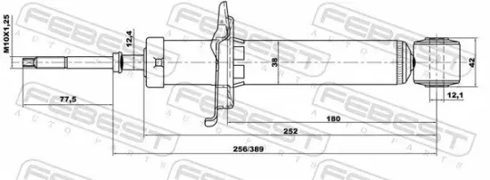 Stoßdämpfer Hinterachse FEBEST 02658717R Bild Stoßdämpfer Hinterachse FEBEST 02658717R