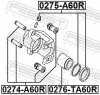 Führungsbolzen, Bremssattel FEBEST 0274-A60R Bild Führungsbolzen, Bremssattel FEBEST 0274-A60R