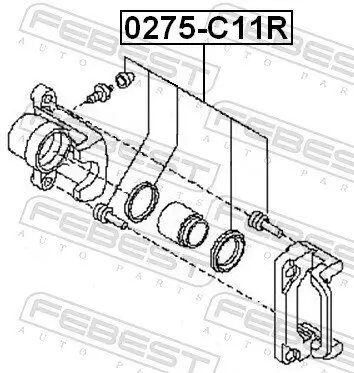 Reparatursatz, Bremssattel FEBEST 0275-C11R Bild Reparatursatz, Bremssattel FEBEST 0275-C11R