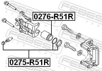 Reparatursatz, Bremssattel Hinterachse FEBEST 0275-R51R Bild Reparatursatz, Bremssattel Hinterachse FEBEST 0275-R51R
