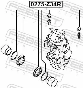 Reparatursatz, Bremssattel FEBEST 0275-Z34R Bild Reparatursatz, Bremssattel FEBEST 0275-Z34R