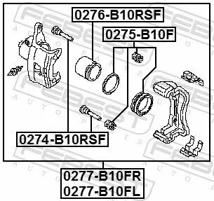 Kolben, Bremssattel Vorderachse FEBEST 0276-B10RSF Bild Kolben, Bremssattel Vorderachse FEBEST 0276-B10RSF