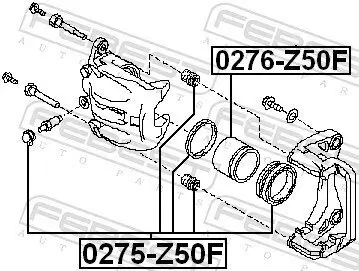 Kolben, Bremssattel FEBEST 0276-Z50F Bild Kolben, Bremssattel FEBEST 0276-Z50F