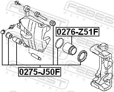 Kolben, Bremssattel FEBEST 0276-Z51F Bild Kolben, Bremssattel FEBEST 0276-Z51F