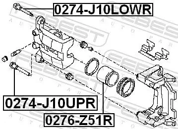 Kolben, Bremssattel FEBEST 0276-Z51R Bild Kolben, Bremssattel FEBEST 0276-Z51R