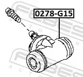 Radbremszylinder Hinterachse FEBEST 0278-G15 Bild Radbremszylinder Hinterachse FEBEST 0278-G15