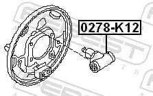 Radbremszylinder FEBEST 0278-K12 Bild Radbremszylinder FEBEST 0278-K12