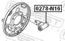 Radbremszylinder Hinterachse FEBEST 0278-N16 Bild Radbremszylinder Hinterachse FEBEST 0278-N16