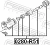 Nehmerzylinder, Kupplung FEBEST 0280-R51 Bild Nehmerzylinder, Kupplung FEBEST 0280-R51