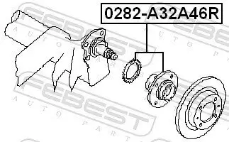 Radnabe Hinterachse FEBEST 0282-A32A46R Bild Radnabe Hinterachse FEBEST 0282-A32A46R