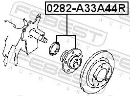 Radnabe Hinterachse FEBEST 0282-A33A44R Bild Radnabe Hinterachse FEBEST 0282-A33A44R