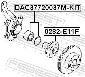 Radnabe Vorderachse FEBEST 0282-E11F Bild Radnabe Vorderachse FEBEST 0282-E11F