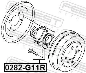 Radnabe Hinterachse FEBEST 0282-G11R Bild Radnabe Hinterachse FEBEST 0282-G11R