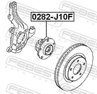 Radnabe Vorderachse FEBEST 0282-J10F Bild Radnabe Vorderachse FEBEST 0282-J10F