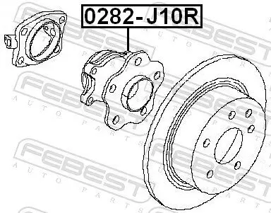 Radnabe Hinterachse FEBEST 0282-J10R Bild Radnabe Hinterachse FEBEST 0282-J10R