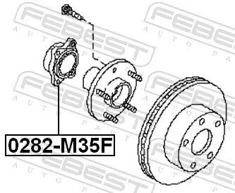 Radnabe Vorderachse FEBEST 0282-M35F Bild Radnabe Vorderachse FEBEST 0282-M35F