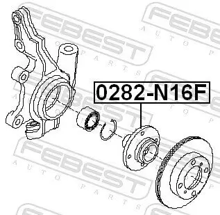 Radnabe Vorderachse FEBEST 0282-N16F Bild Radnabe Vorderachse FEBEST 0282-N16F