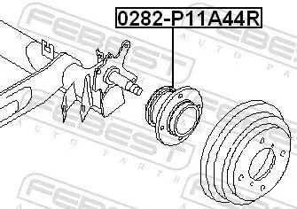 Radnabe Hinterachse FEBEST 0282-P11A44R Bild Radnabe Hinterachse FEBEST 0282-P11A44R