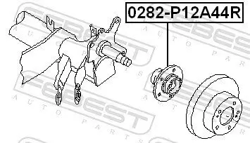 Radnabe FEBEST 0282-P12A44R Bild Radnabe FEBEST 0282-P12A44R