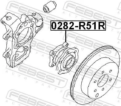 Radnabe Hinterachse FEBEST 0282-R51R Bild Radnabe Hinterachse FEBEST 0282-R51R